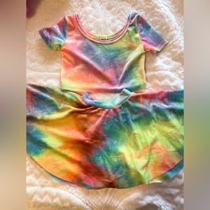 Girls size 7/8 Wild Rich Kids Rainbow Velvet crop and matching skirt